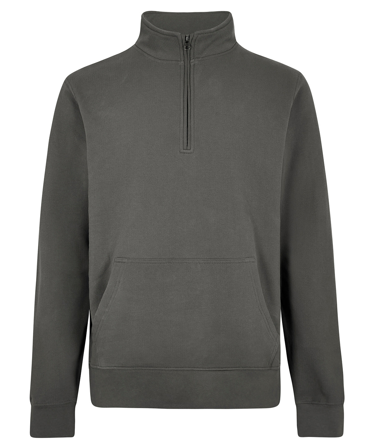Regular fit 1/4-zip piqué sweatshirt