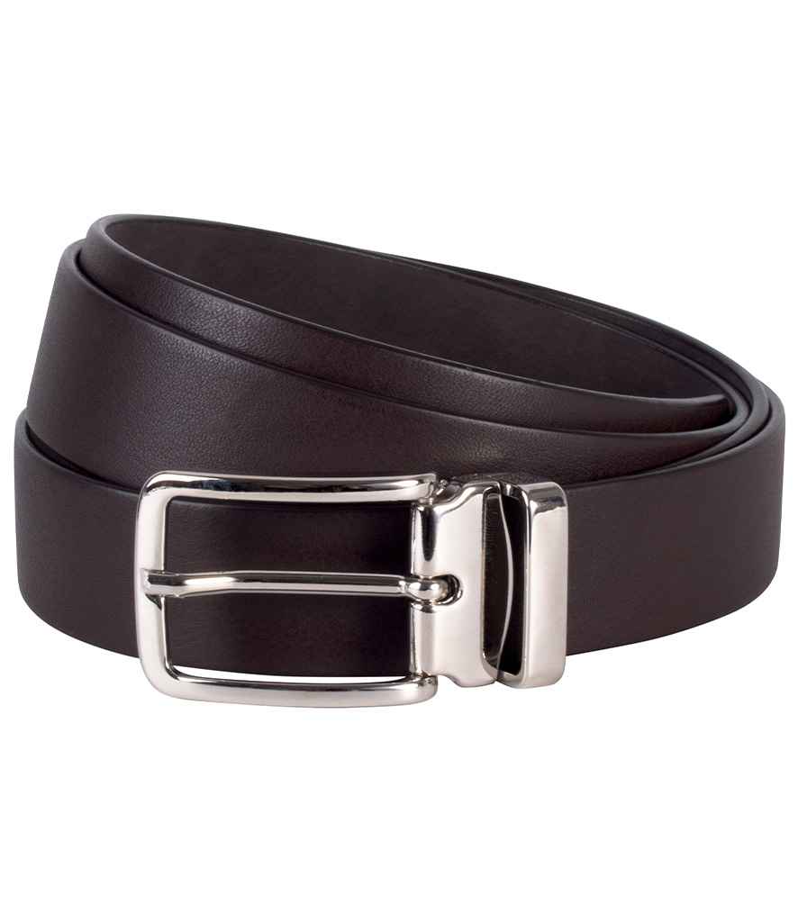 K-UP Classic Leather Belt - Dark Brown