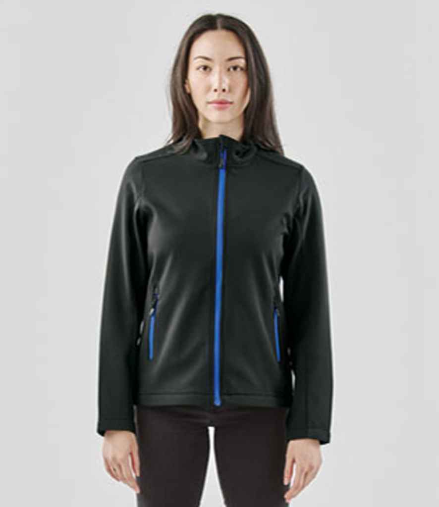 Stormtech Ladies Orbiter Soft Shell Jacket - Black/Azure