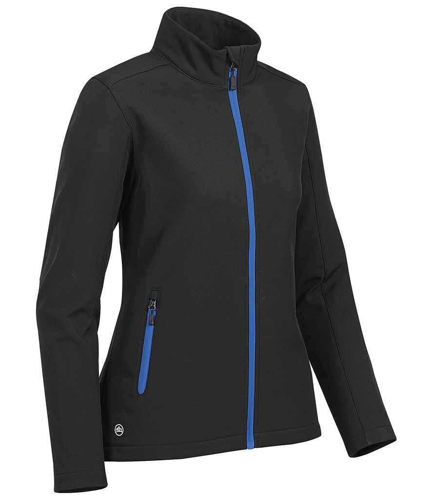 Stormtech Ladies Orbiter Soft Shell Jacket - Black/Azure
