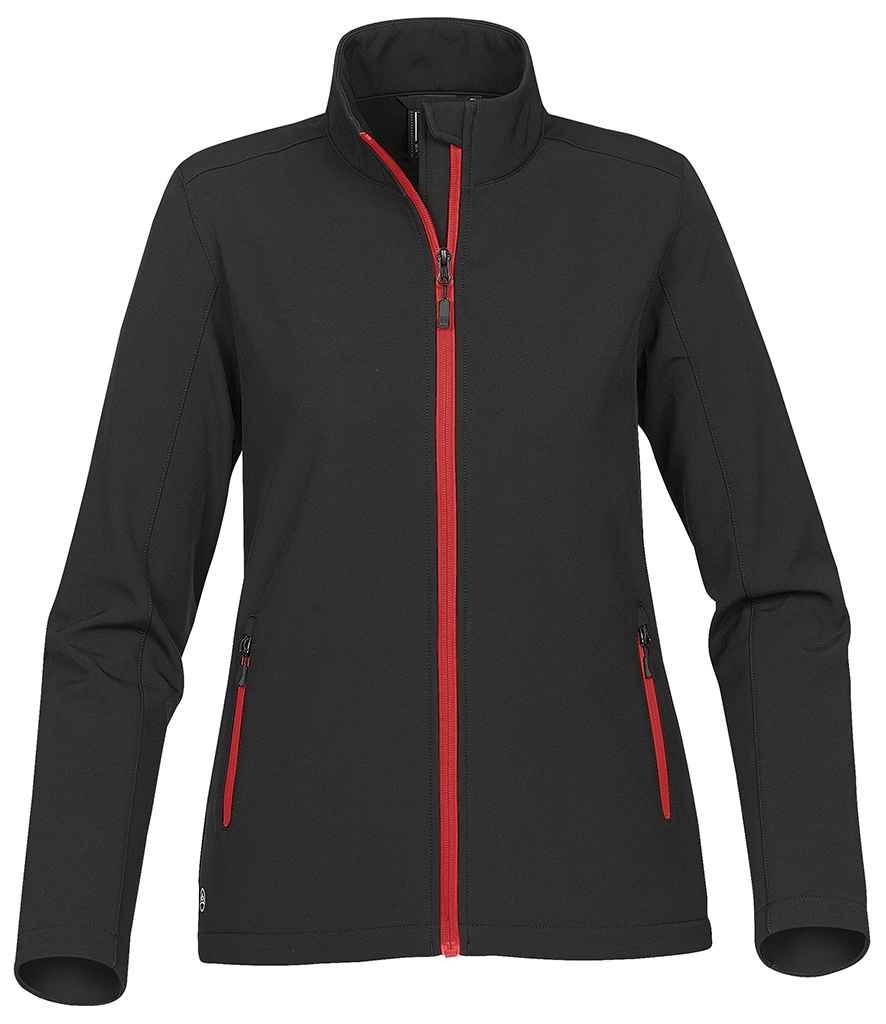 Stormtech Ladies Orbiter Soft Shell Jacket - Black/Bright Red