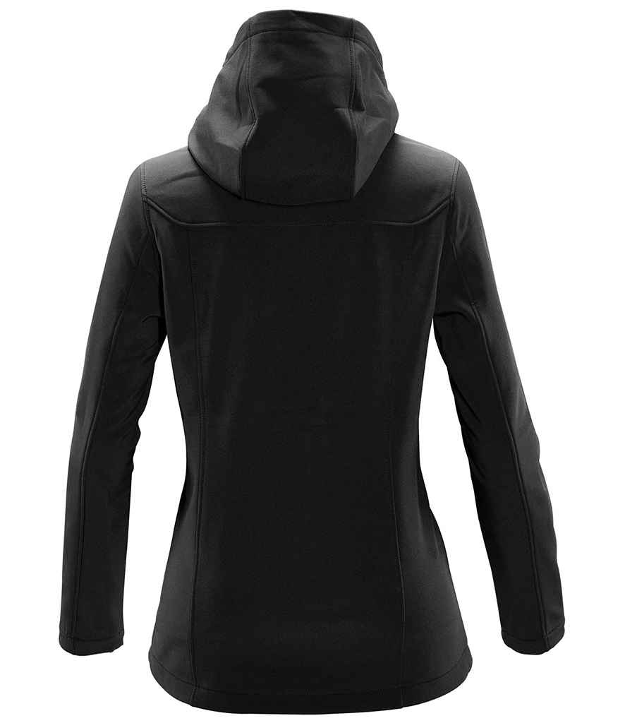 Stormtech Ladies Orbiter Hooded Soft Shell Jacket - Black/Azure