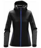 Stormtech Ladies Orbiter Hooded Soft Shell Jacket - Black/Azure