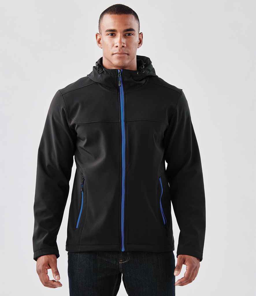 Stormtech Orbiter Hooded Soft Shell Jacket - Black/Azure