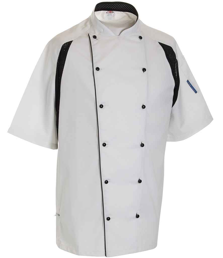 Le Chef Short Sleeve Executive Jacket - White/Black