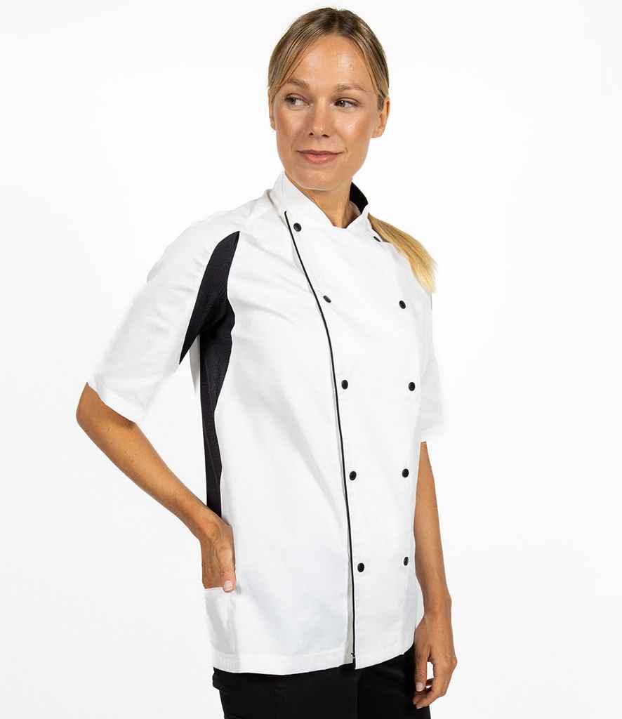 Le Chef Short Sleeve Executive Jacket - White/Black