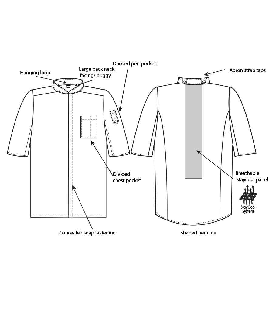 Le Chef StayCool® Prep Jacket - White/Black
