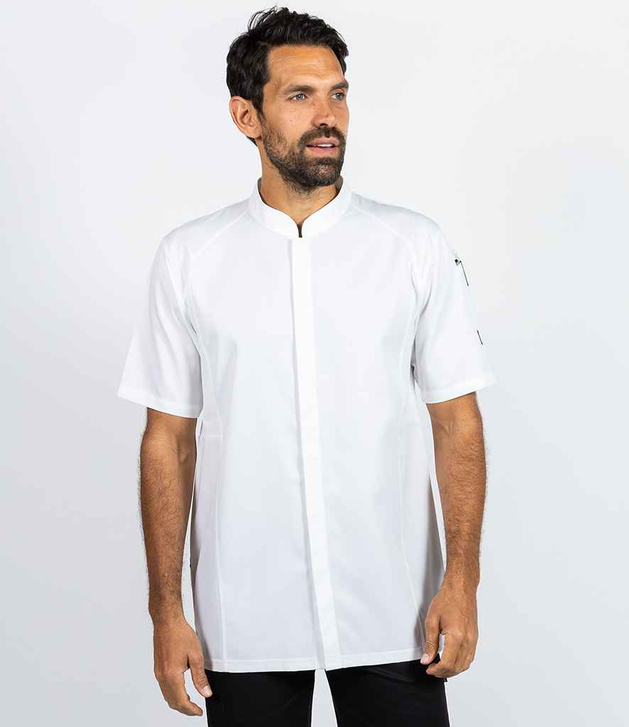 Le Chef Staycool® Tencel™/Polyester Short Sleeve Jacket - White
