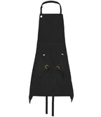 Le Chef Utility Bib Apron - Black