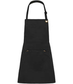 Le Chef Utility Bib Apron - Black