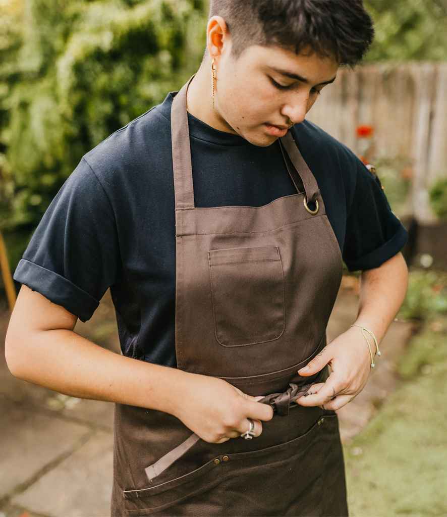 Le Chef Utility Bib Apron - Peat