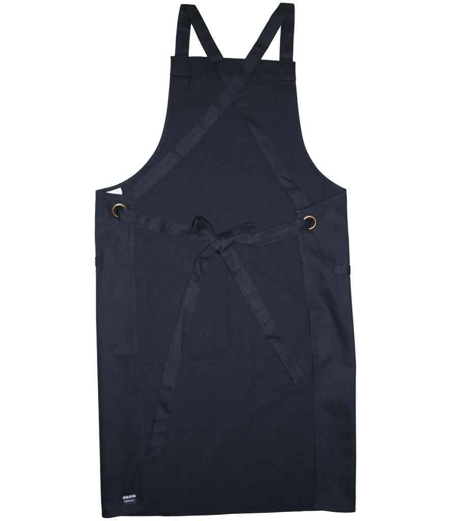 Le Chef Crossover Bib Apron - Black