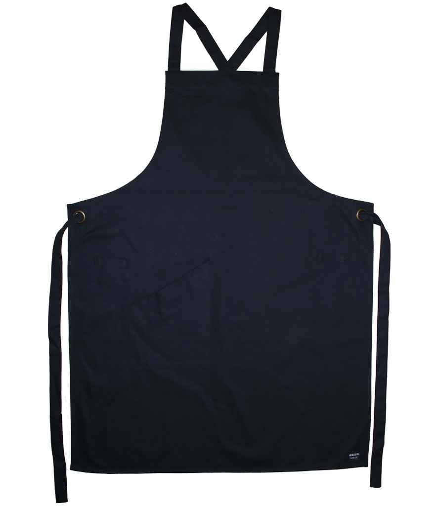 Le Chef Crossover Bib Apron - Black