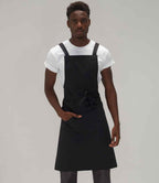 Le Chef Crossover Bib Apron - Black