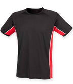 Finden + Hales Performance Panel T-Shirt - Black/Red/White