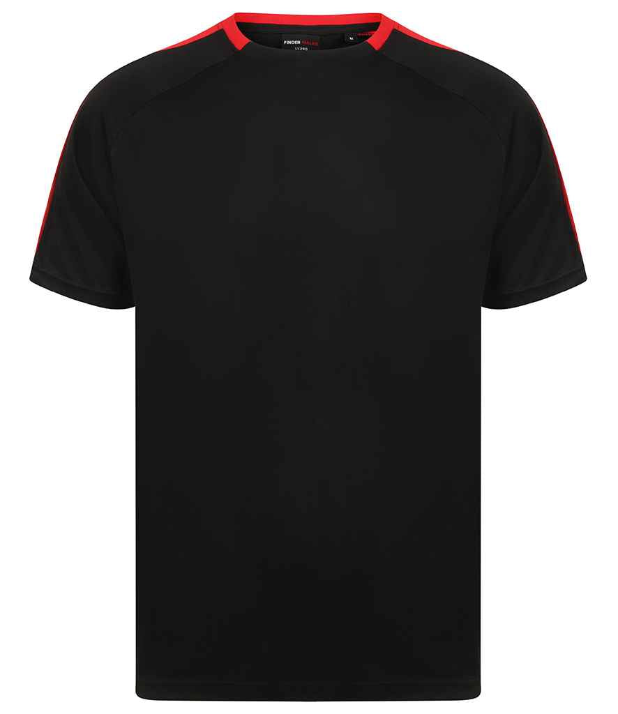 Finden + Hales Unisex Team T-Shirt - Black/Red