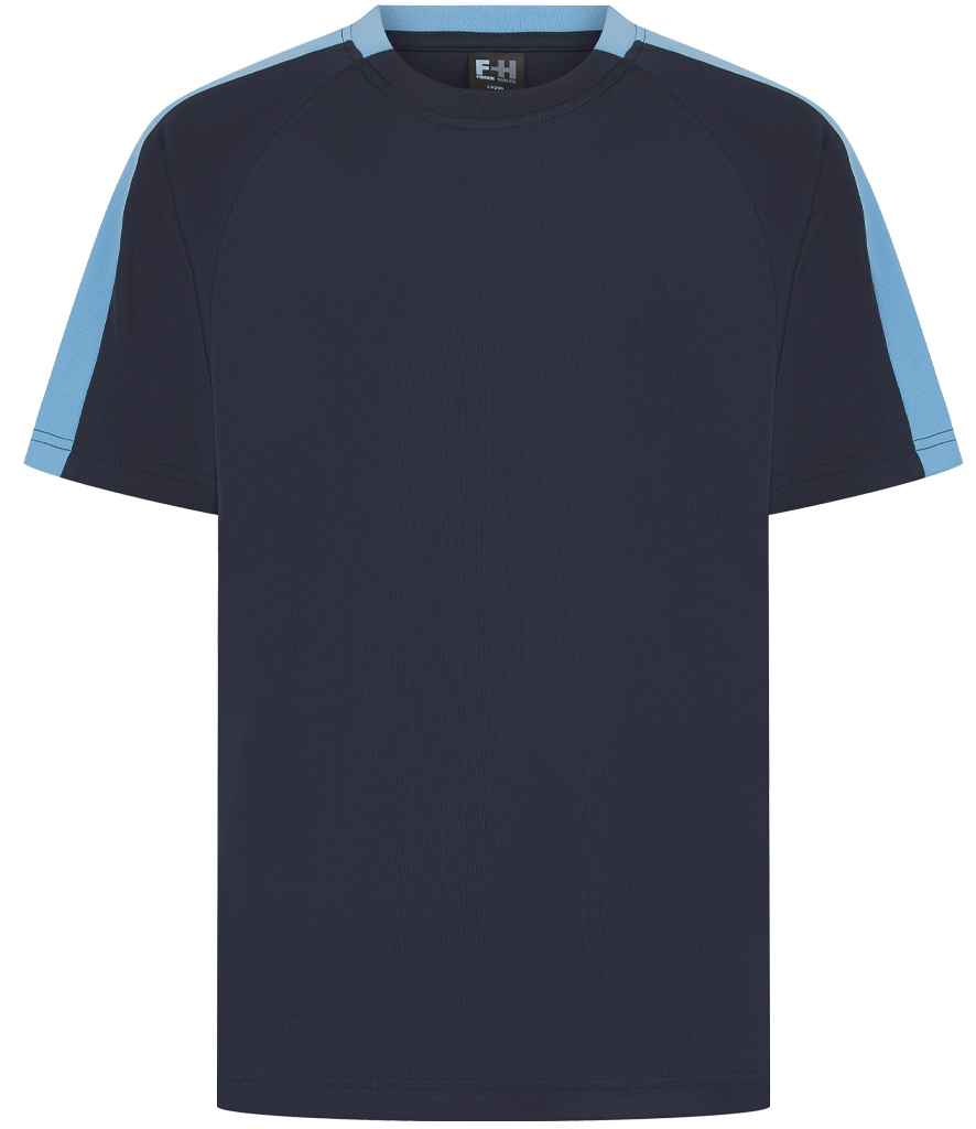 Finden + Hales Unisex Team T-Shirt - Navy/Sky blue