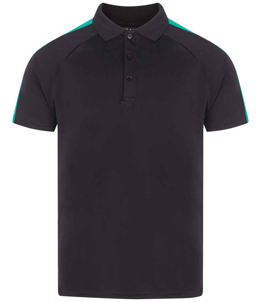 Finden + Hales Team Polo Shirt - Black/Emerald