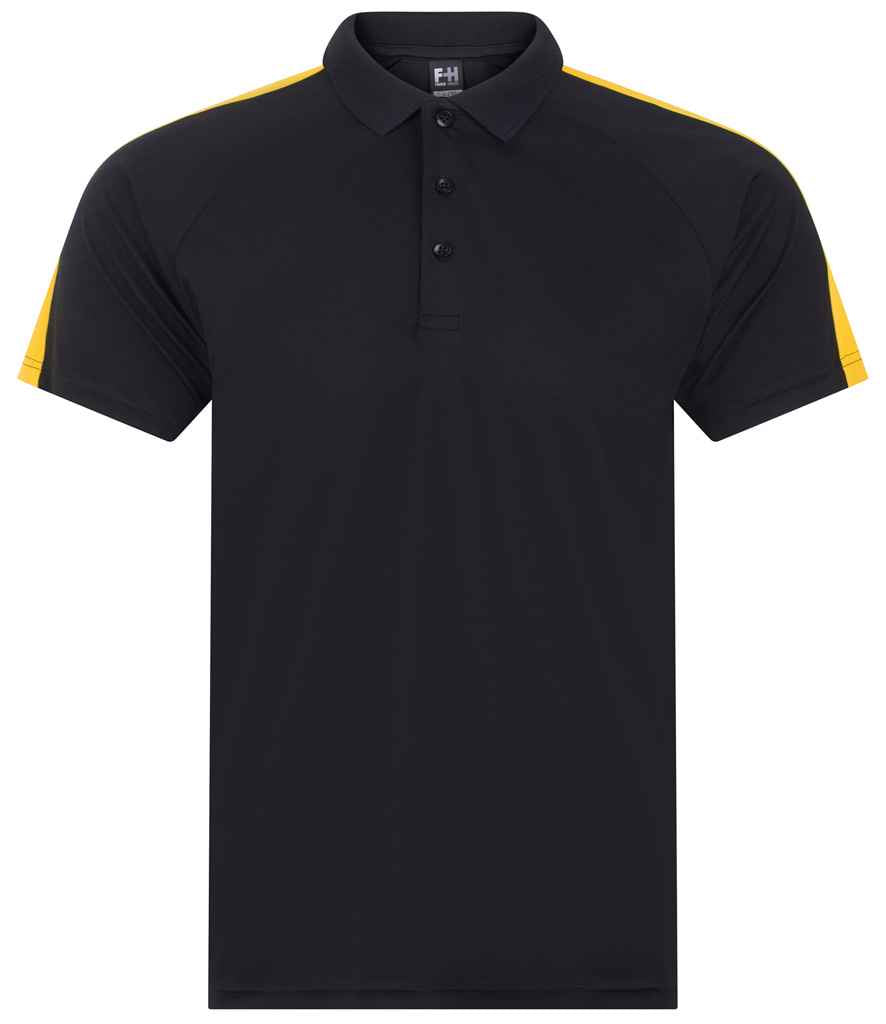 Finden + Hales Team Polo Shirt - Black/Gold