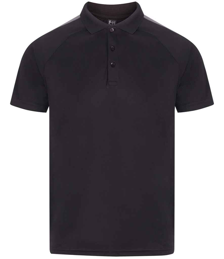 Finden + Hales Team Polo Shirt - Black/Gunmetal