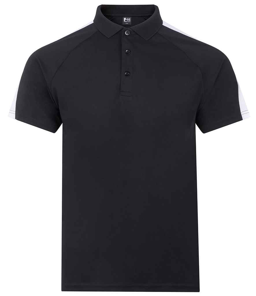 Finden + Hales Team Polo Shirt - Black/White