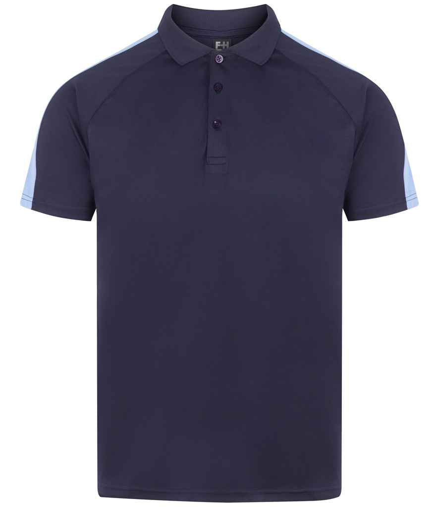 Finden + Hales Team Polo Shirt - Navy/Sky blue