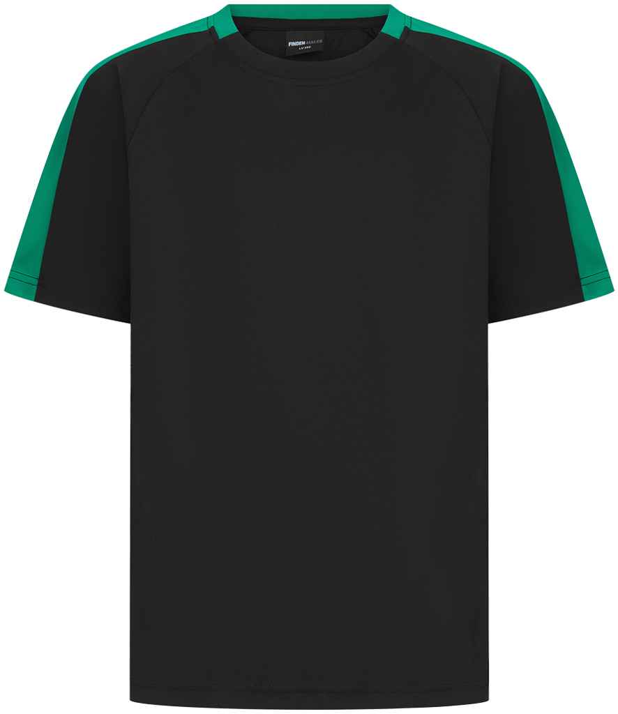 Finden + Hales Kids Team T-Shirt - Black/Emerald