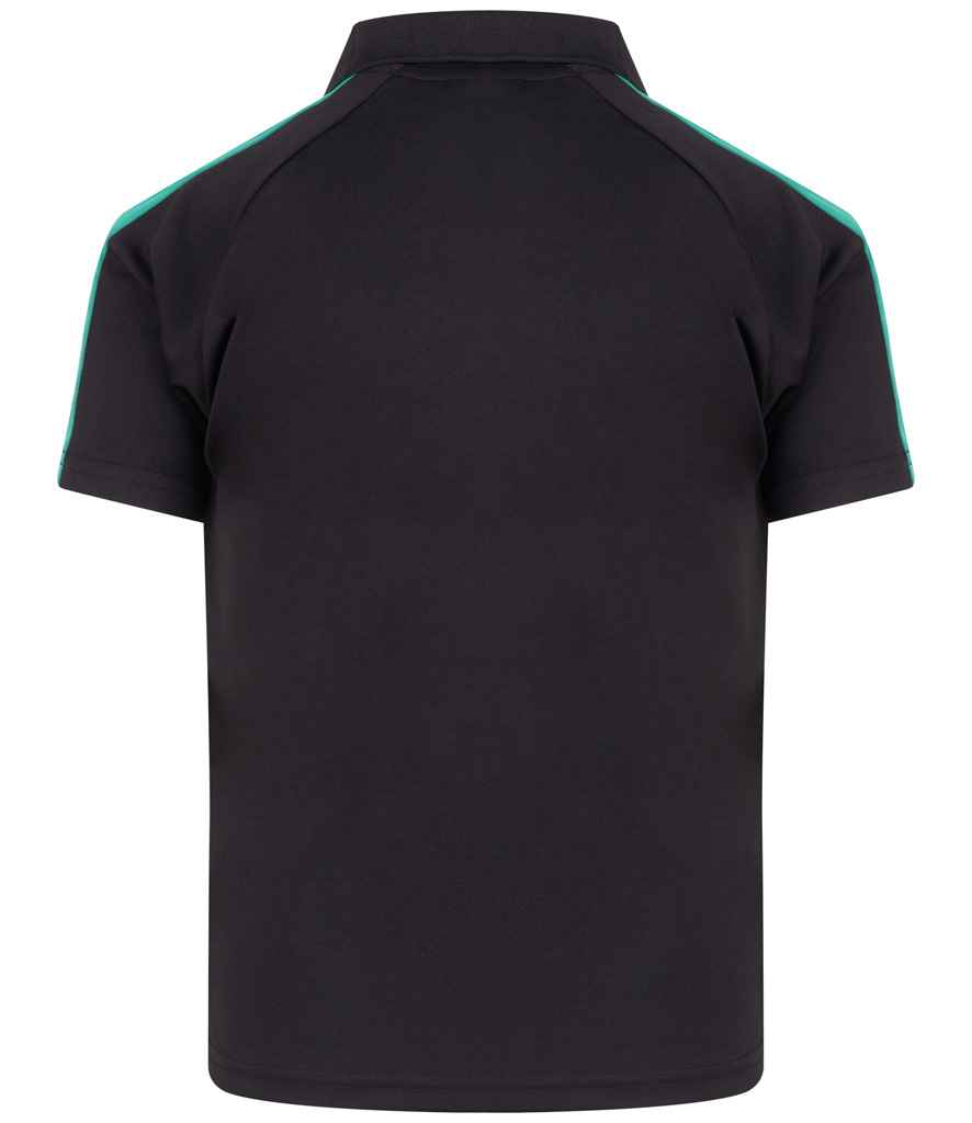 Finden + Hales Kids Team Polo Shirt - Black/Emerald