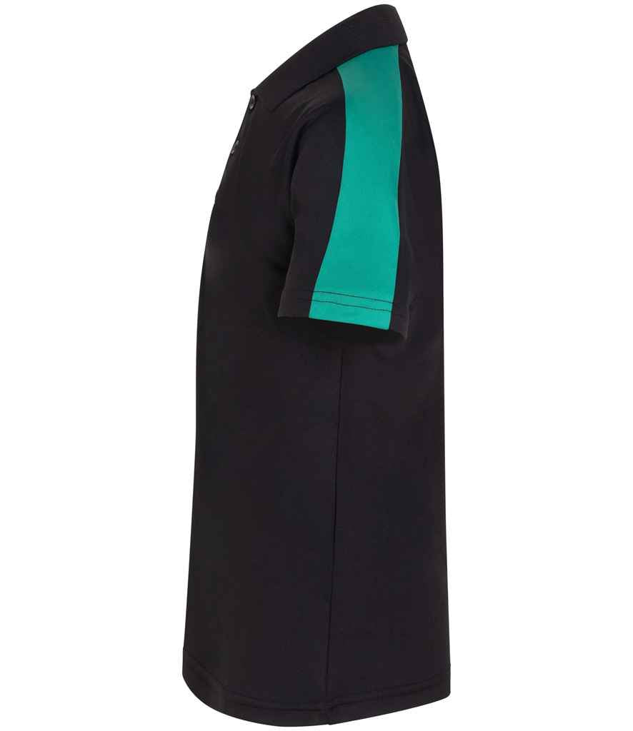 Finden + Hales Kids Team Polo Shirt - Black/Emerald