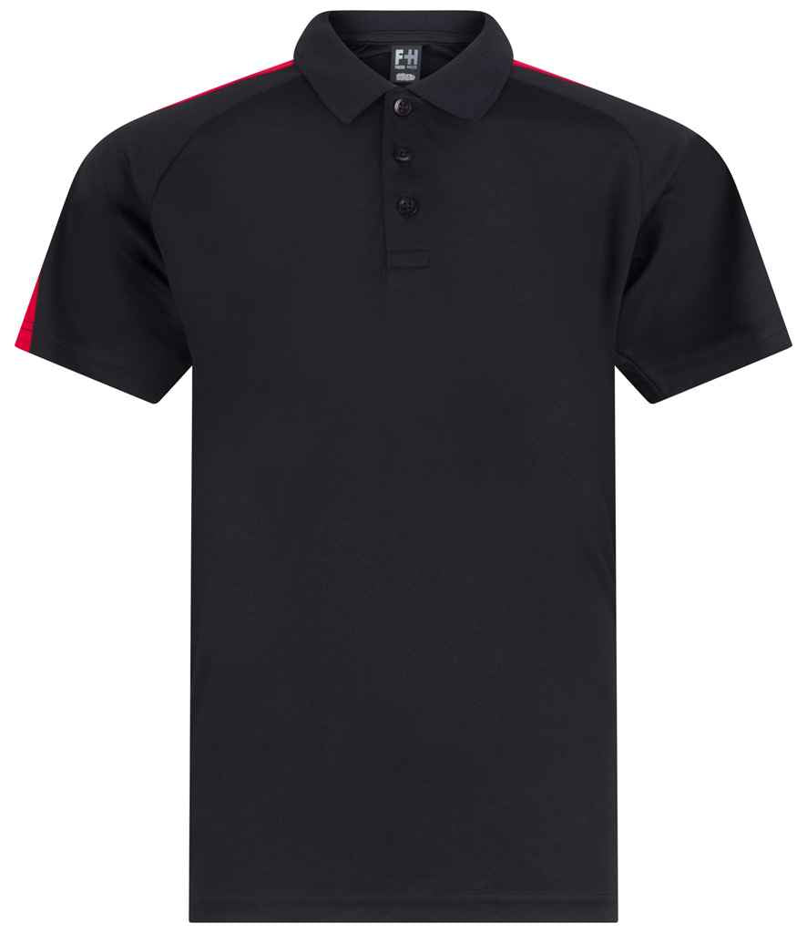 Finden + Hales Kids Team Polo Shirt - Black/Red