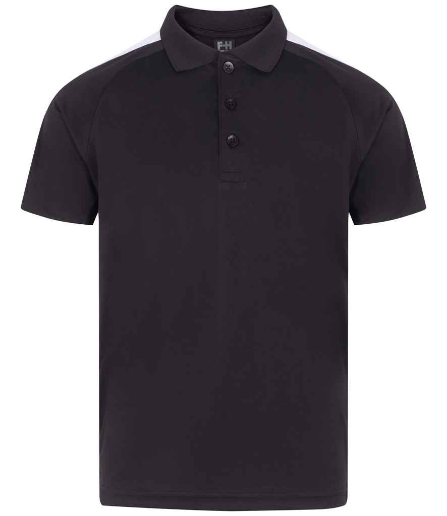 Finden + Hales Kids Team Polo Shirt - Black/White
