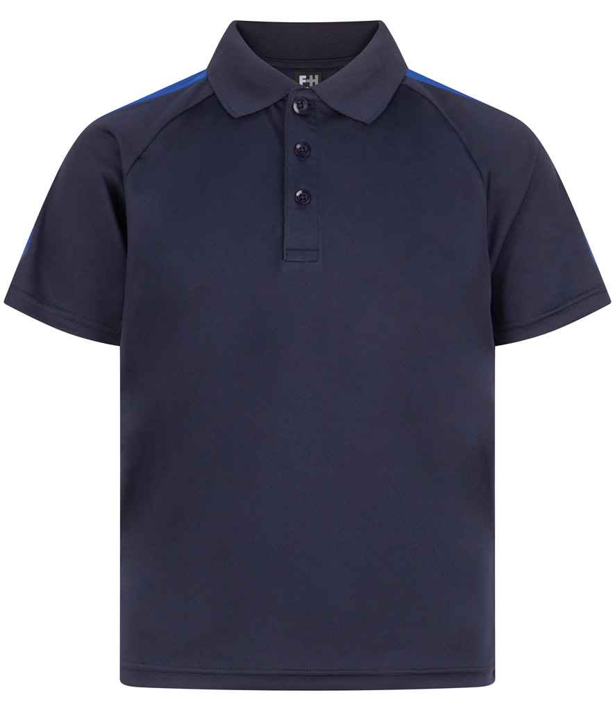 Finden + Hales Kids Team Polo Shirt - Navy/Royal Blue