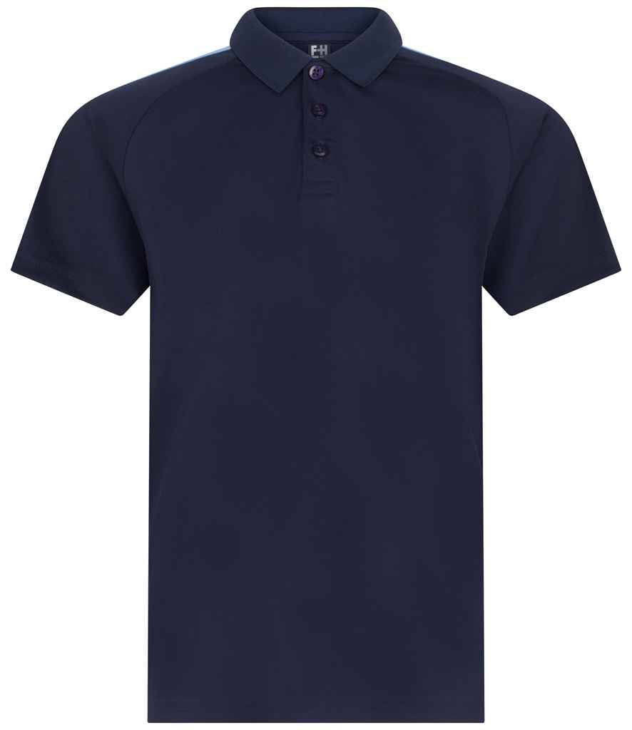 Finden + Hales Kids Team Polo Shirt - Navy/Sky blue