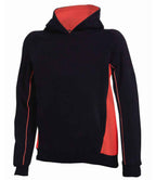 Finden + Hales Kids Contrast Hooded Sweatshirt - Black/Red