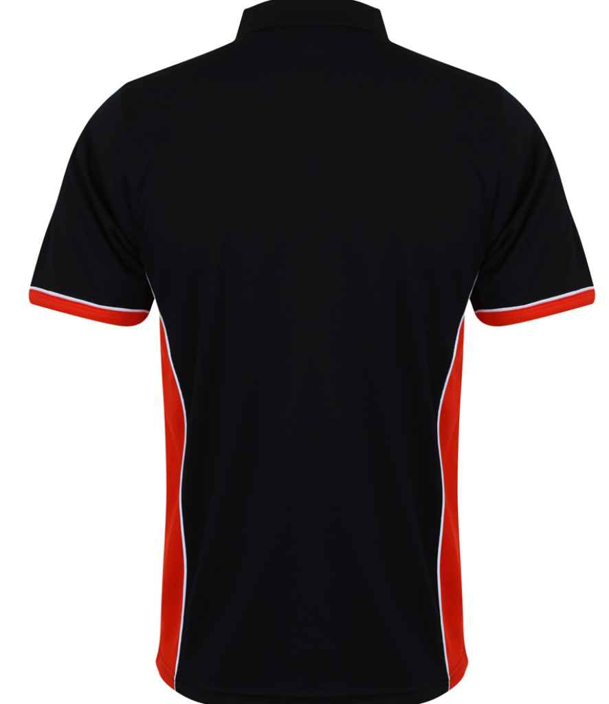 Finden + Hales Contrast Panel Polo Shirt - Black/Red