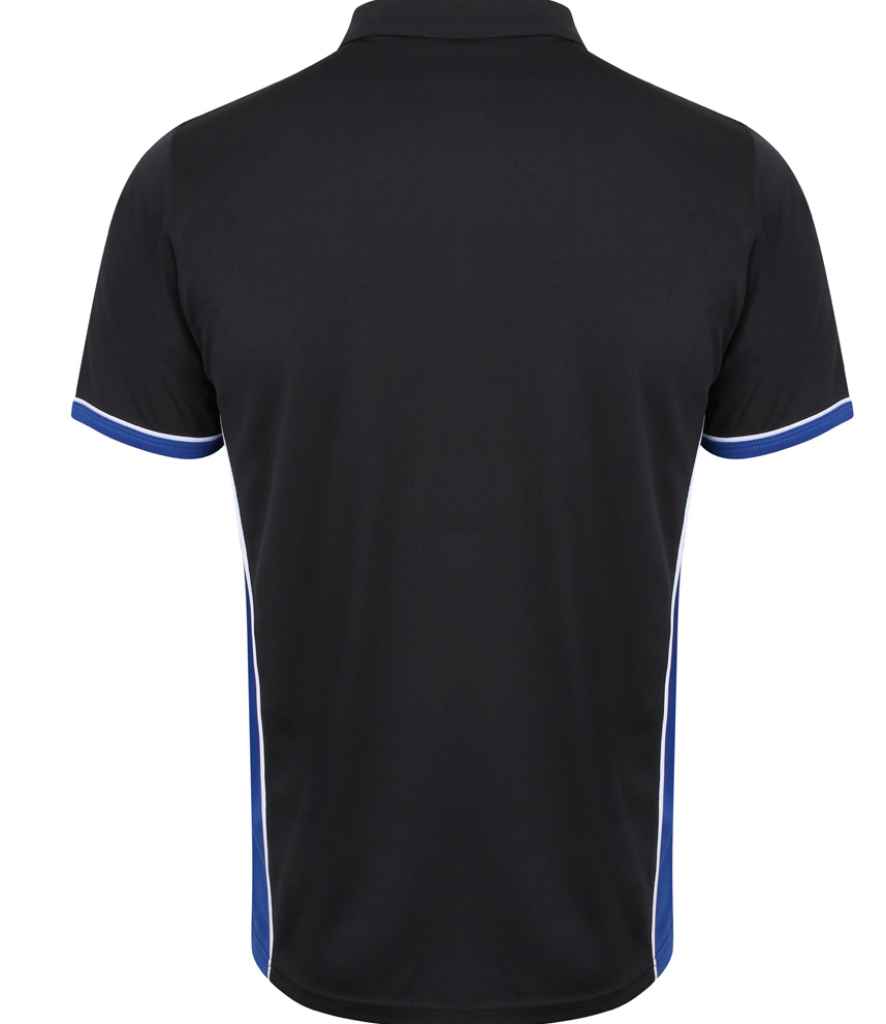 Finden + Hales Contrast Panel Polo Shirt - Navy/Royal Blue