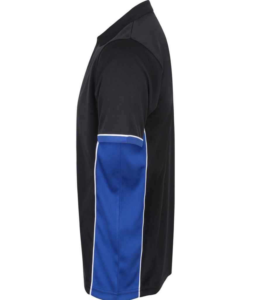 Finden + Hales Contrast Panel Polo Shirt - Navy/Royal Blue