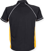 Finden + Hales Performance Piped Polo Shirt - Black/Amber/White