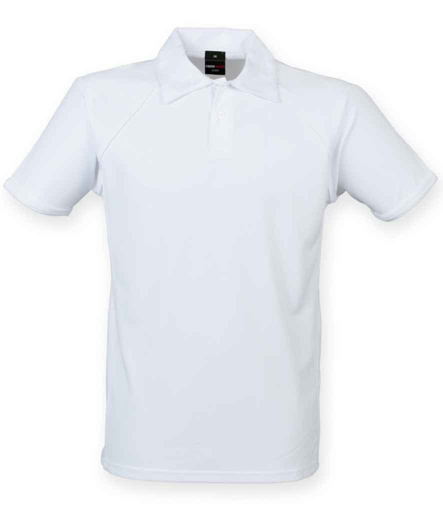 Finden + Hales Performance Piped Polo Shirt - White/White