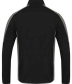 Finden + Hales Contrast Zip Neck Midlayer Top - Black/Gunmetal