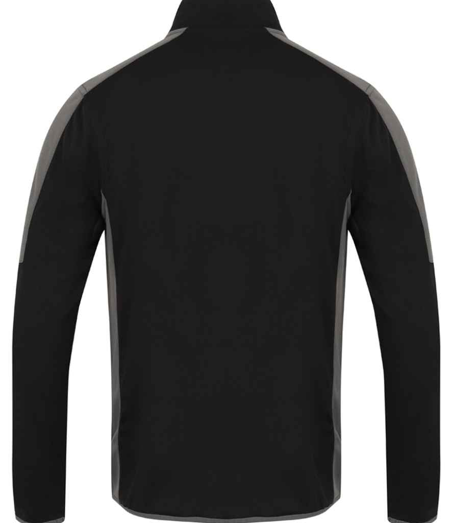 Finden + Hales Contrast Zip Neck Midlayer Top - Black/Gunmetal