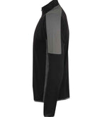 Finden + Hales Contrast Zip Neck Midlayer Top - Black/Gunmetal