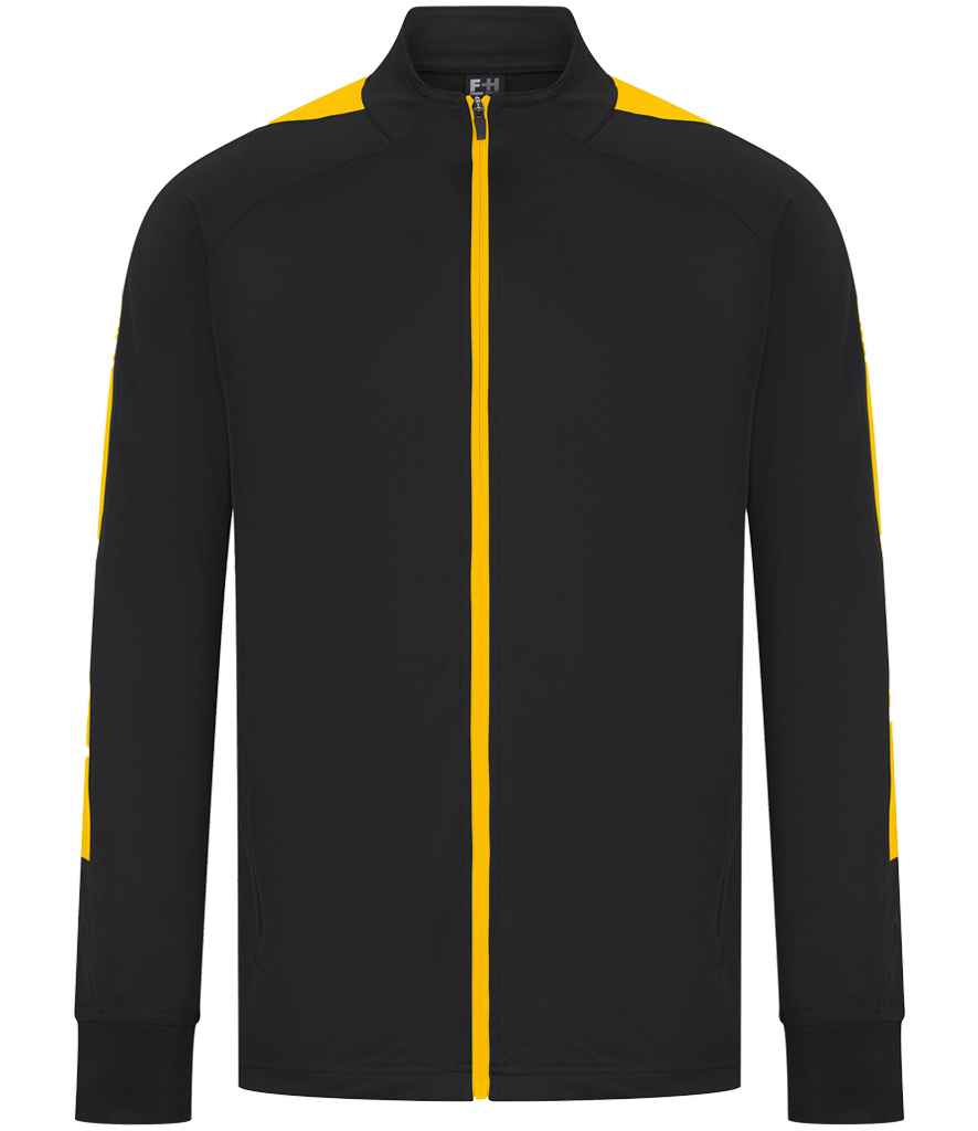 Finden + Hales Knitted Tracksuit Top - Black/Gold