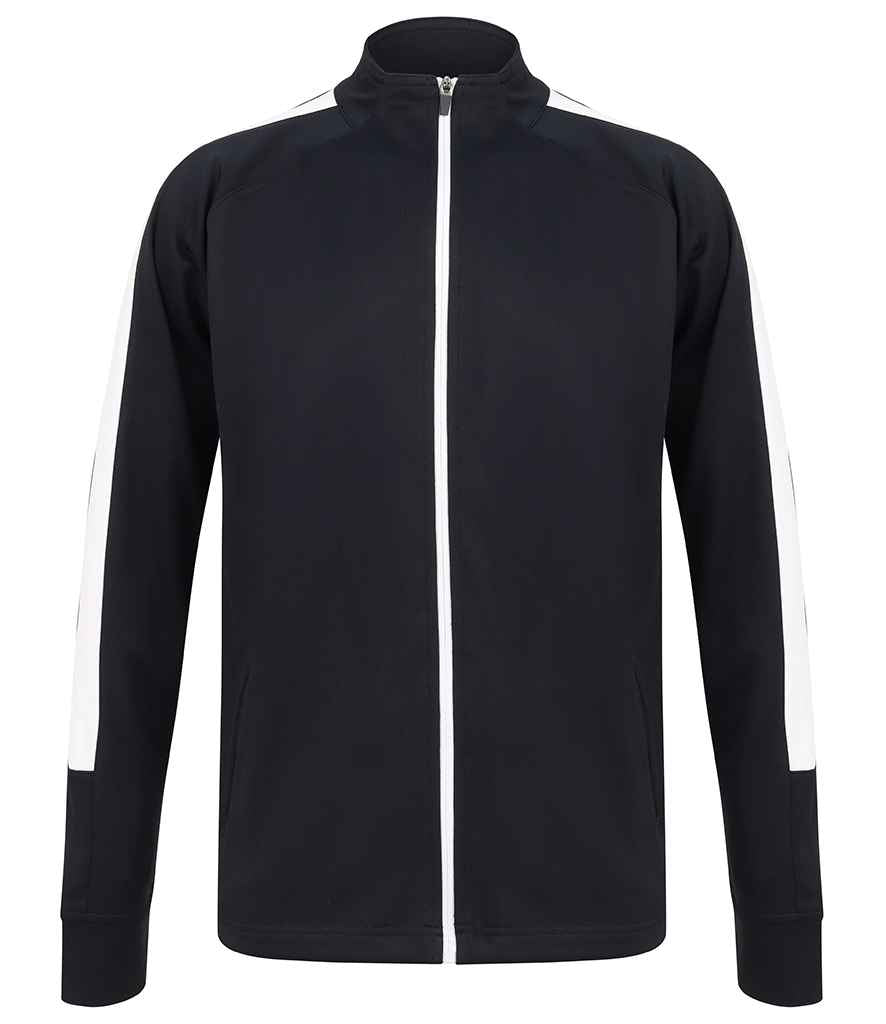 Finden + Hales Knitted Tracksuit Top - Navy/White