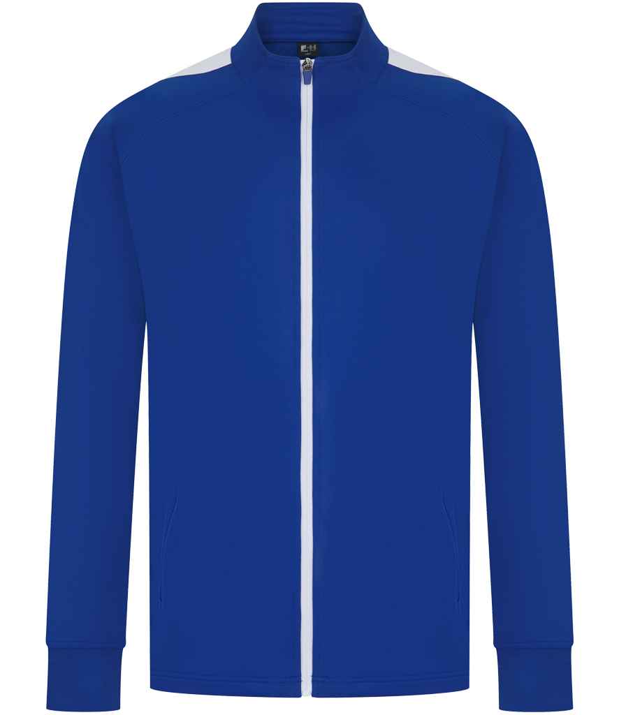 Finden + Hales Knitted Tracksuit Top - Royal Blue/White
