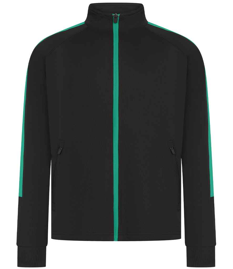Finden + Hales Kids Knitted Tracksuit Top - Black/Emerald