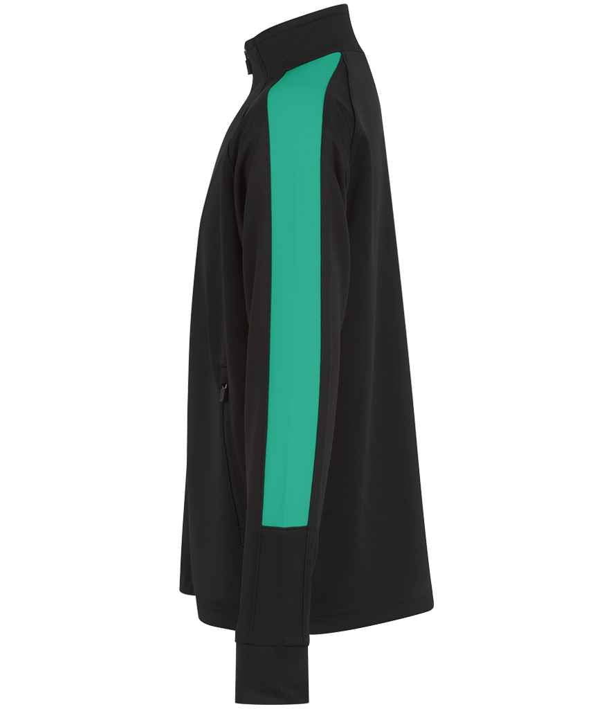 Finden + Hales Kids Knitted Tracksuit Top - Black/Emerald
