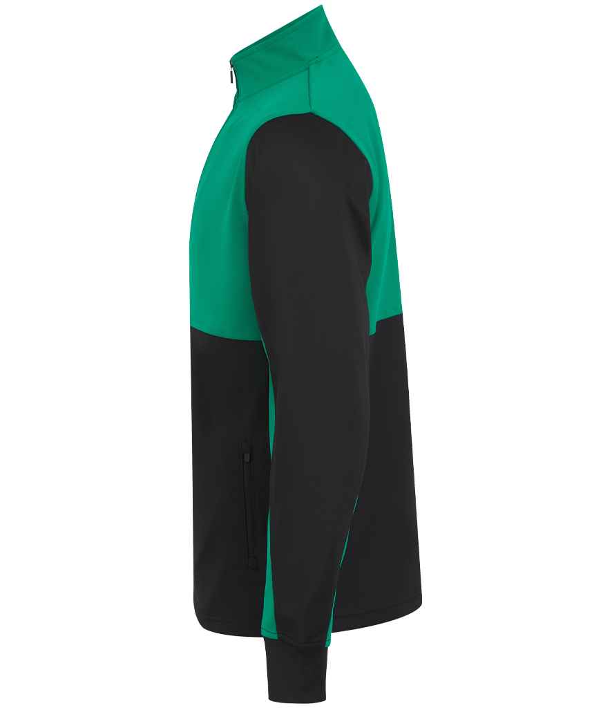 Finden + Hales 1/4 Zip Tracksuit Top - Black/Emerald