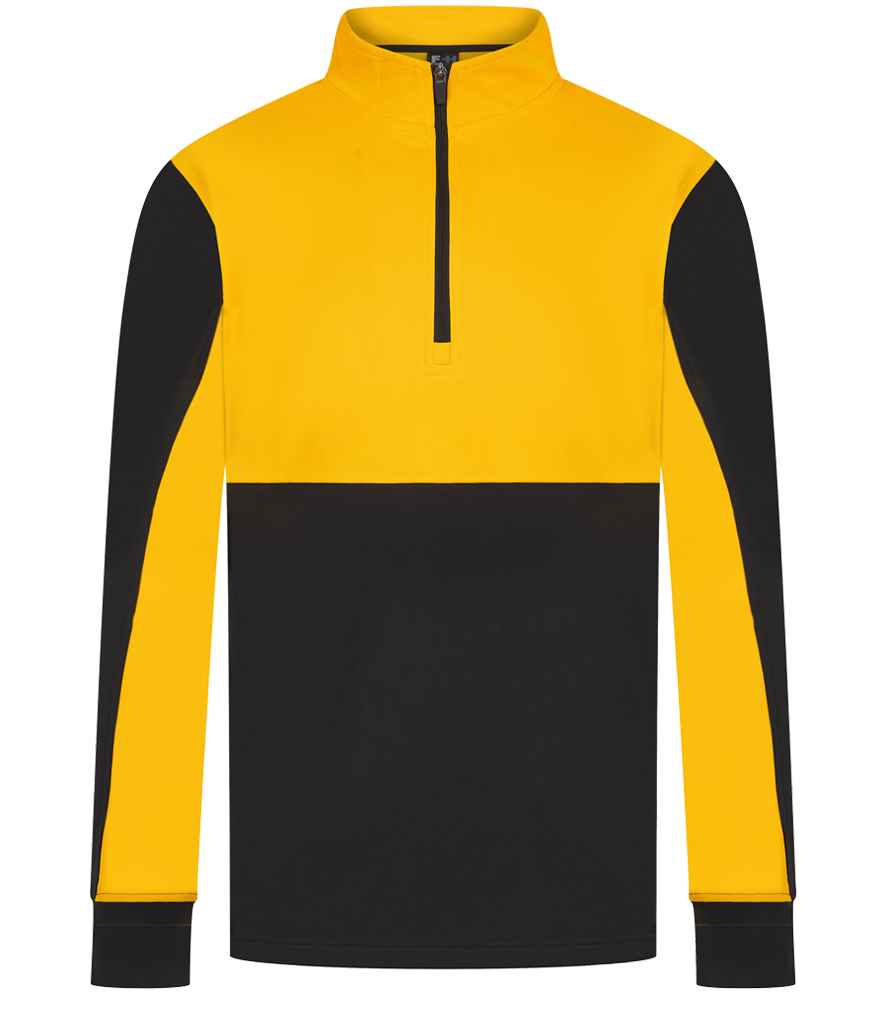 Finden + Hales 1/4 Zip Tracksuit Top - Black/Gold