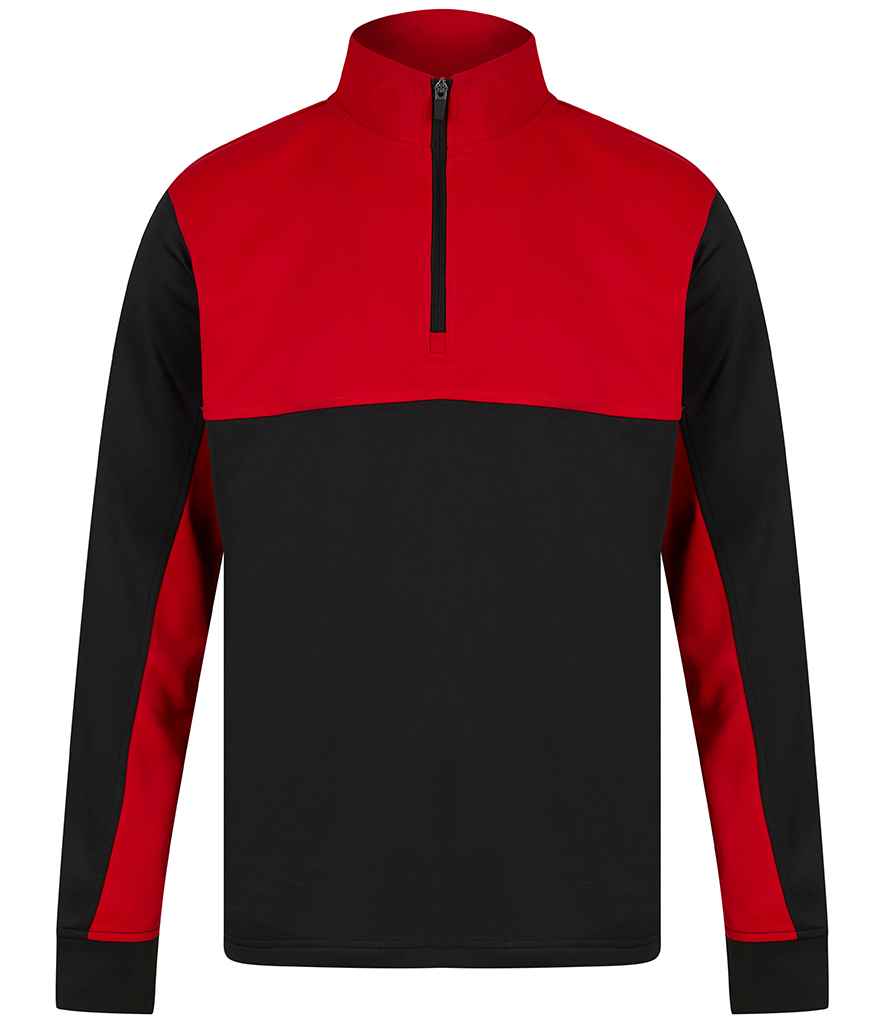 Finden + Hales 1/4 Zip Tracksuit Top - Black/Red